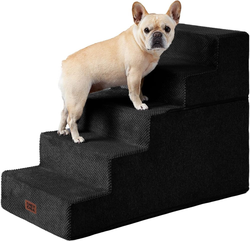 EHEYCIGA 5-Step Foam Dog Stairs, 25 Inch