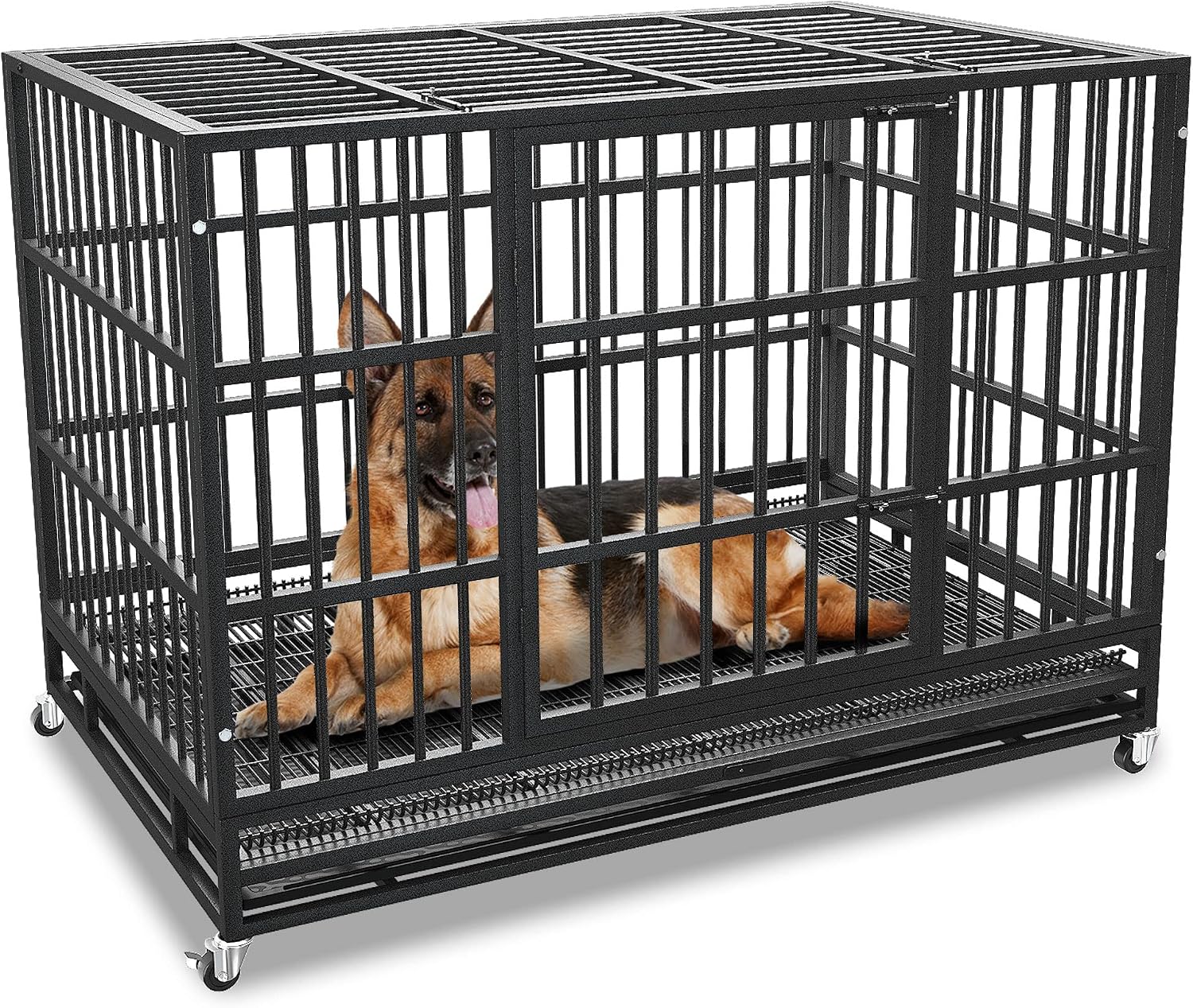 KOKOTANGS 42 inch Heavy Duty Dog Crate