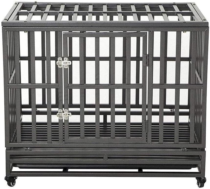 LUCKUP 38 inch Heavy Duty Dog Cage