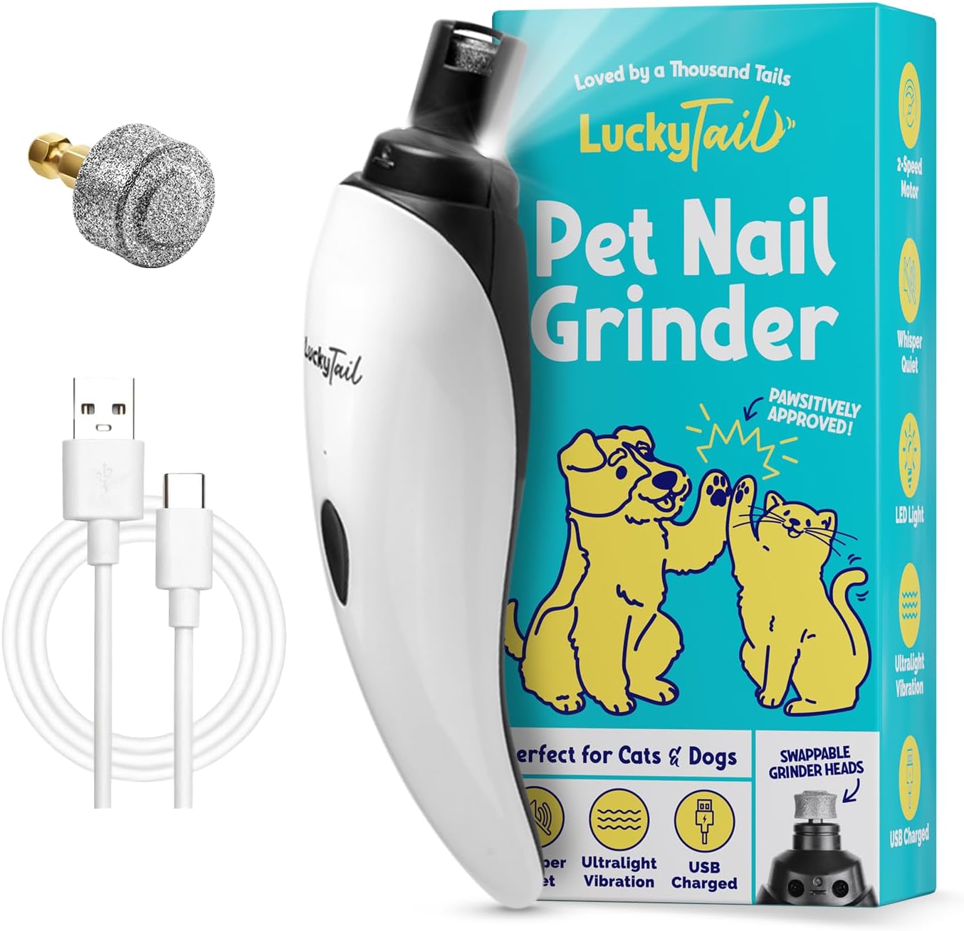LuckyTail Pet Nail Grinder