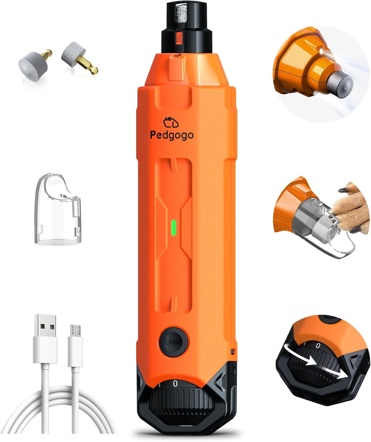 pedgogo 6-Speed Dog Nail Grinder