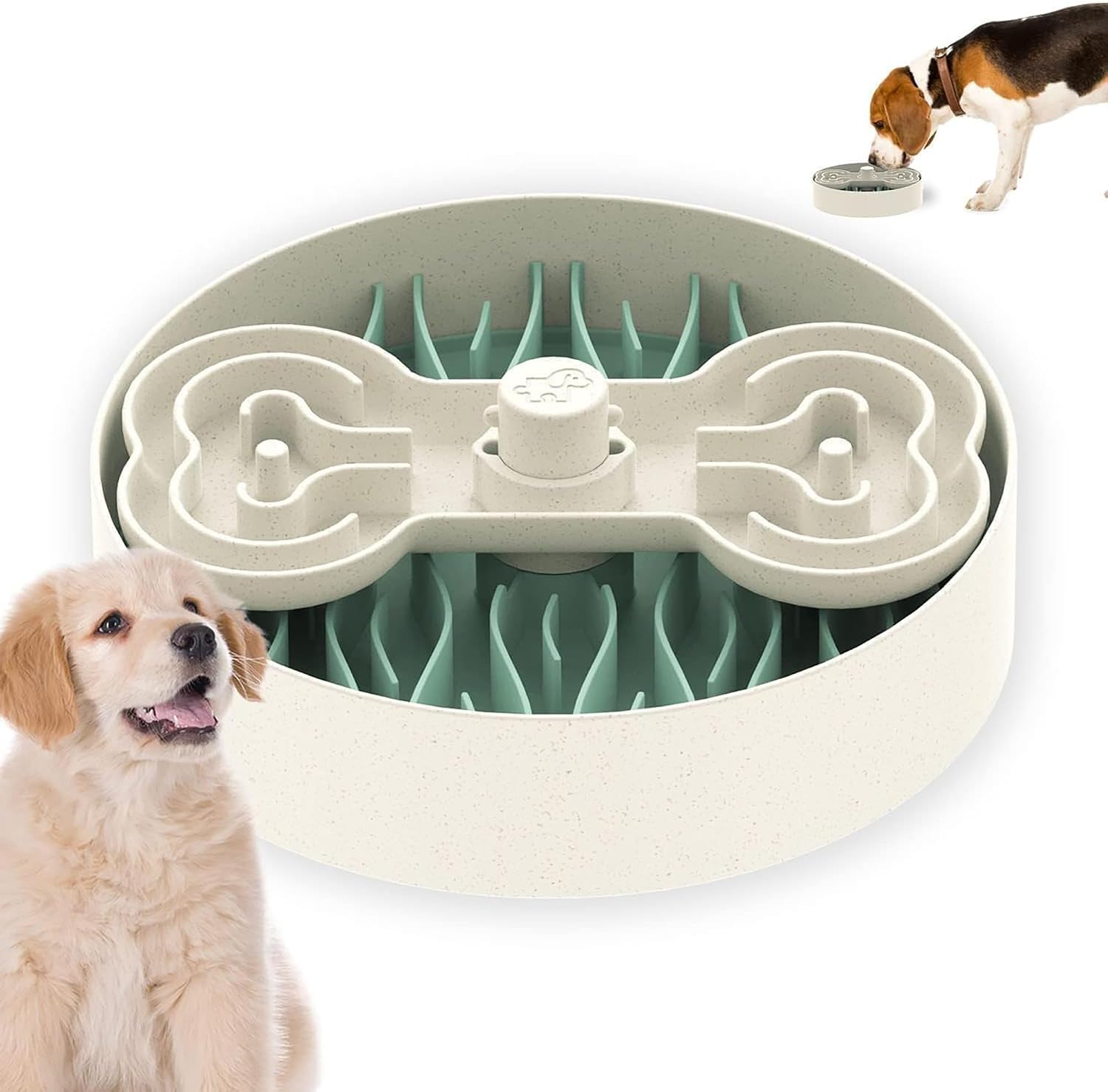 Puzzle Feeder Slow Feeder Bowl with Removable Inserts
